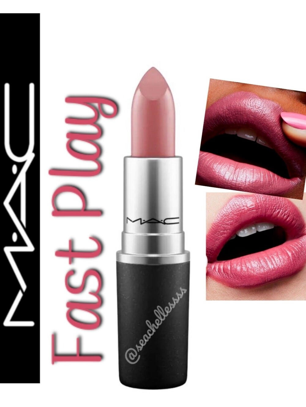 MAC Cosmetics Amplified Creme Lipstick Fast Play Brand New In Box Full Size